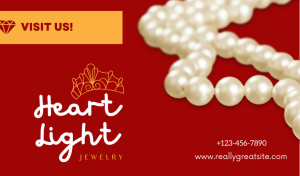 Red Jewelry Business Card Design