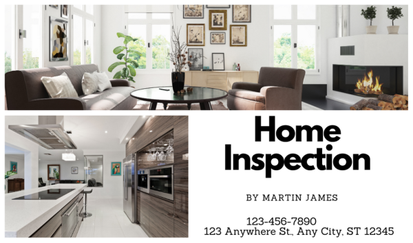 White Home Inspection Business Card Design
