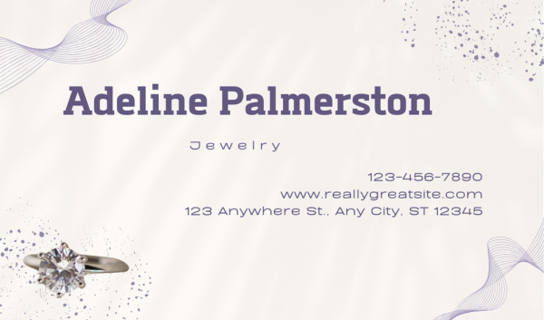 White Jewelry Business Card Design