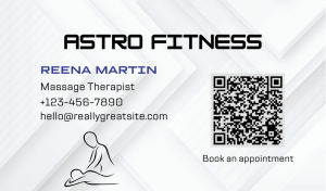 White QR Code Business Card Design
