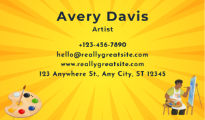 Yellow Artist Business Card Design