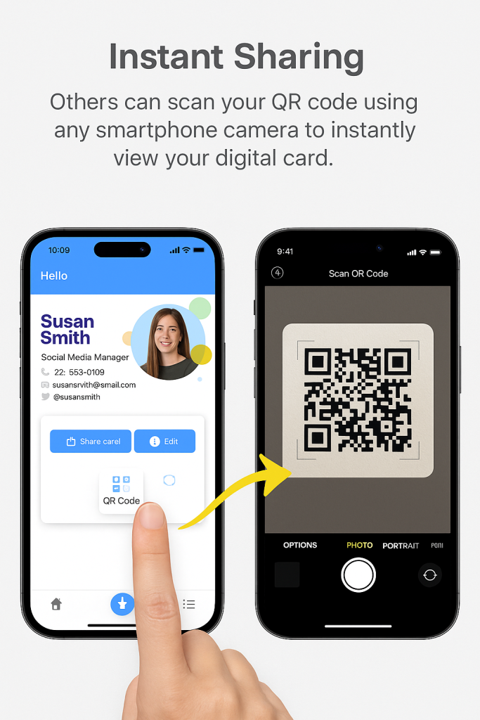 Digital Business Cards with QR Codes
