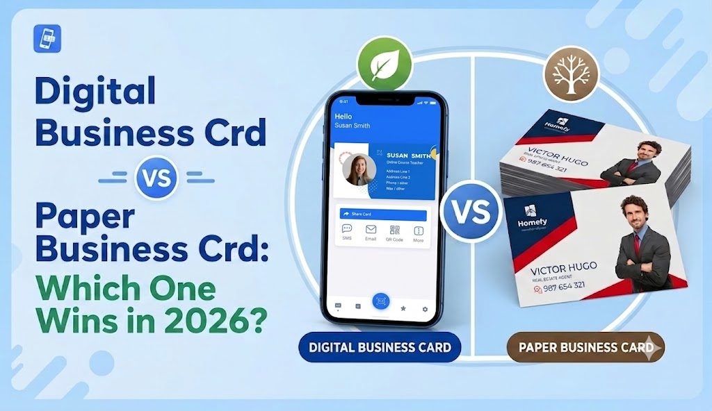 digital business card vs paper business card
